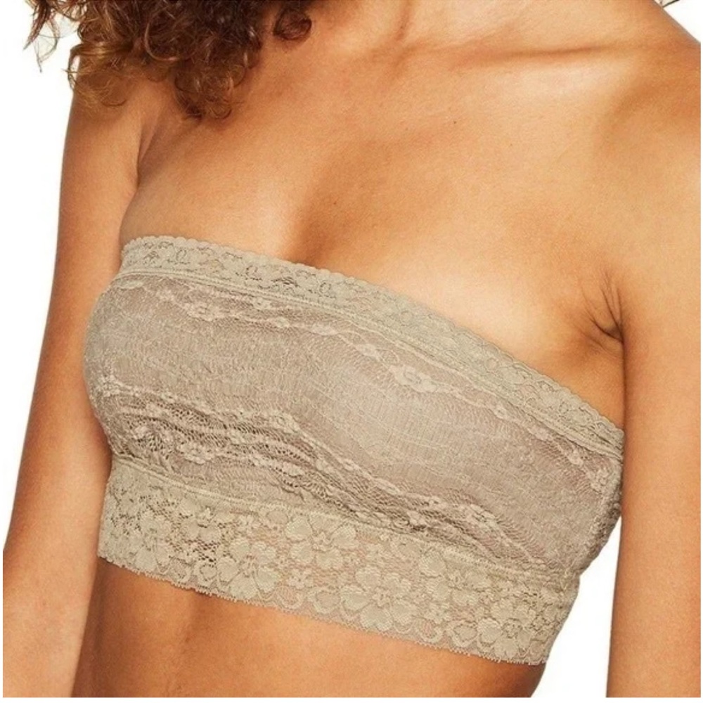 Free People Lace Bandeau in Taupe